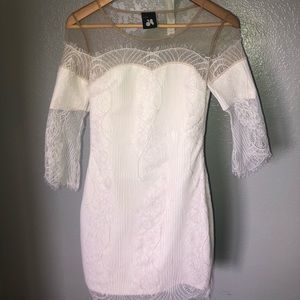 White lace dress from apricot lane